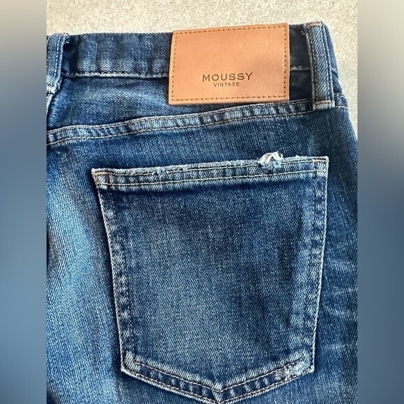 NWOT Moussy Vintage Falkner Skinny in Dark Blue Distressed Stretch Jeans 27 - Picture 11 of 12